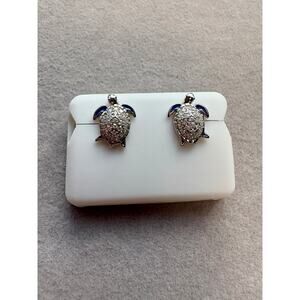 .75CTW Moissanite Turtle Earrings - New! Sterling Silver